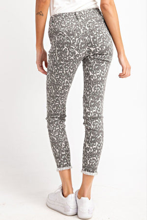 Leopard Distressed Pants
