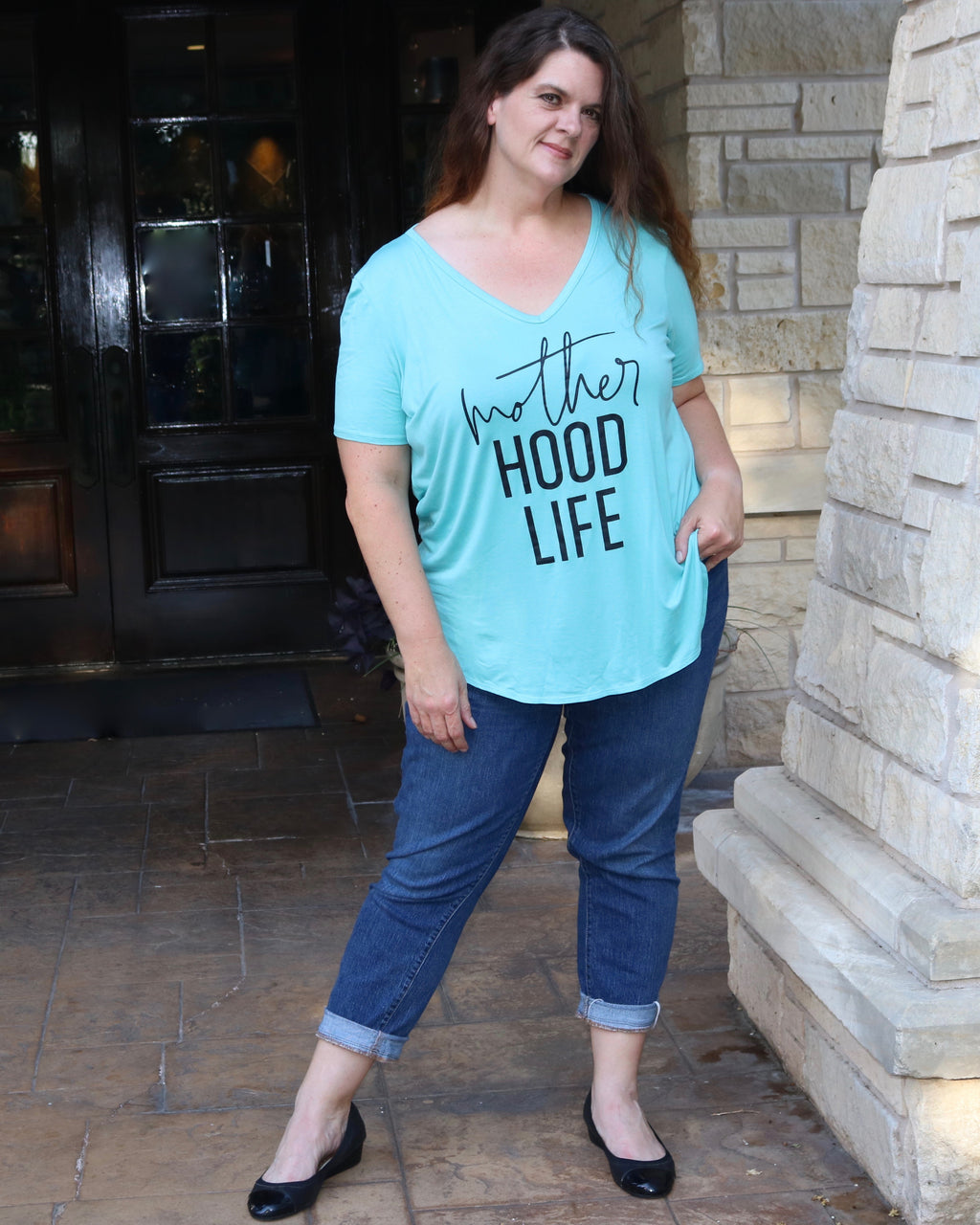 Plus-Size Mother Hood Life Graphic Tee