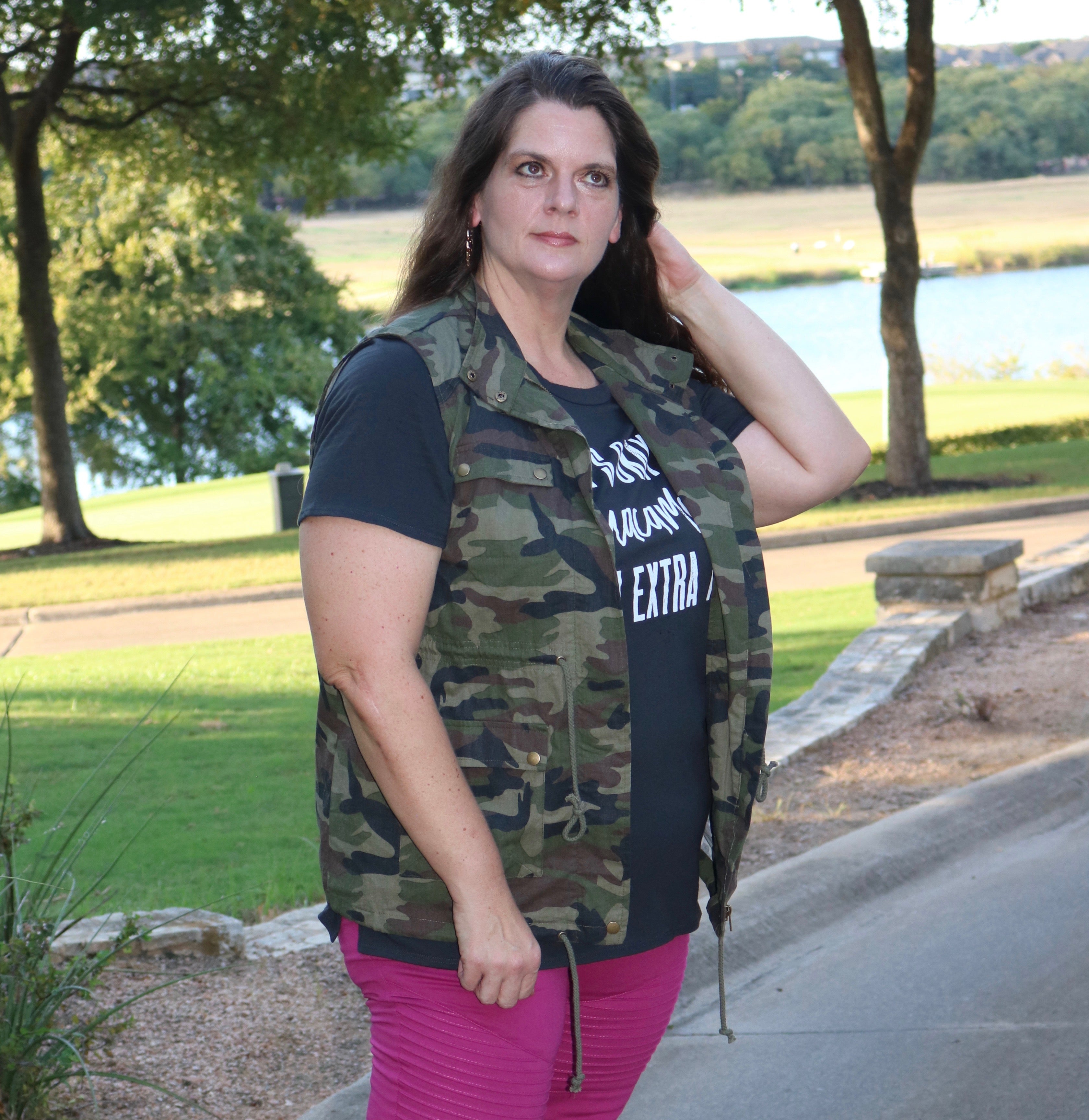 Plus size camouflage vests discount