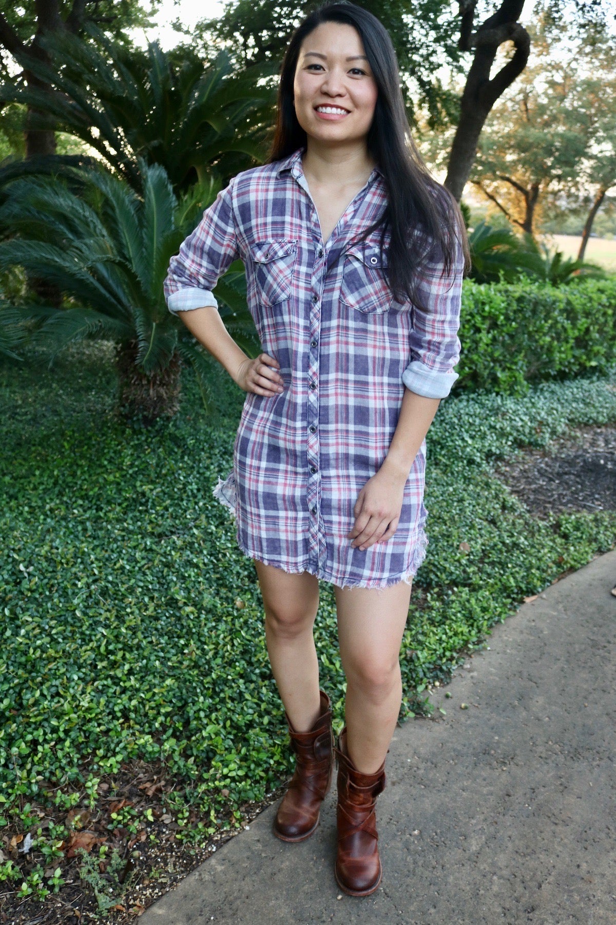 Plaid sales tunic dress