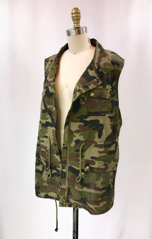 Plus-Size Camo Military Vest