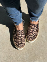 Leopard Linen Slip On Sneaker