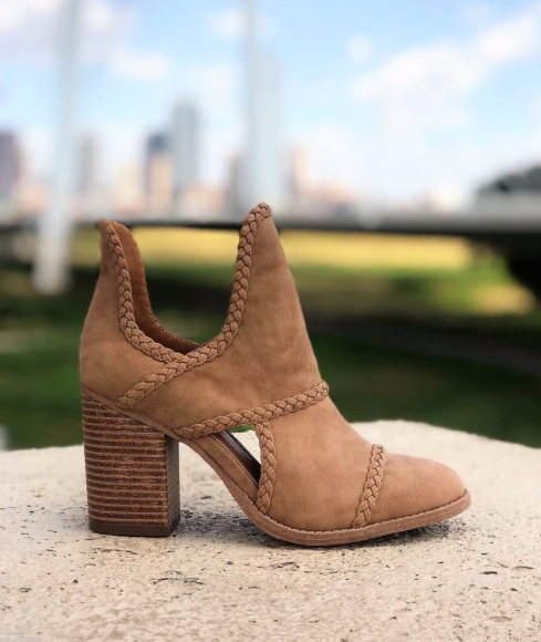 Nudie Bootie with Chunky Heel